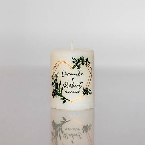 Menovka alebo darček pre svadobčanov - Sviečka - Vzor č.99