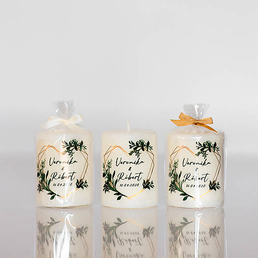 Menovka alebo darček pre svadobčanov - Sviečka - Vzor č.99