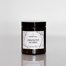 Sviečky - AKCIA - Sviečka zo sójového vosku v hnedom skle - Jahodové Mojito - 16332378_