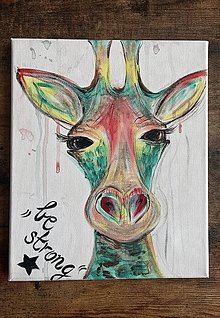 Obrazy - *Be strong* žirafa - 16332317_