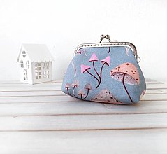 Peňaženky - Peňaženka mini "s bruškom" Nežné huby - 16332501_