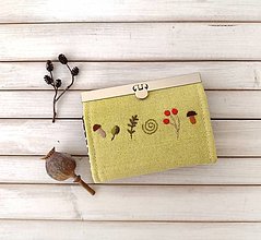 Peňaženky - Peňaženka s priehradkami Žltá jeseň - 16332853_