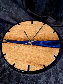 Hodiny - Nástenné hodiny modré matné II. - 16333305_