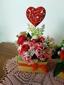Dekorácie - Valentínsky darcek - kvety (Dekorácia c.1) - 16333169_