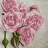 Papier - Ružové ruže - servítka - 16332055_