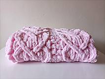 Detský textil - Puffy deka pre bábätko  (Ružová (srdiečková)) - 16332784_