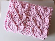 Detský textil - Puffy deka pre bábätko  (Ružová (srdiečková)) - 16332787_