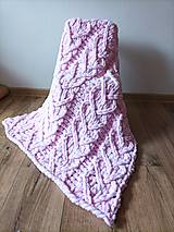 Detský textil - Puffy deka pre bábätko  (Ružová (srdiečková)) - 16332790_