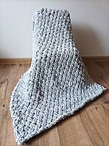 Detský textil - Puffy deka pre bábätko  (Bielo- čierna) - 16332805_