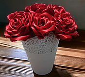 Dekorácie - plastový box zo saténových ruží - 16335329_