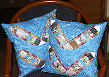 Úžitkový textil - Patchworková deka-vankúšiky - 16337091_