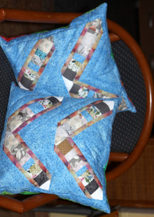 Úžitkový textil - Patchworková deka-vankúšiky (vankúšiky) - 16337102_