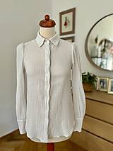 Blúzky a košele - Biela košeľa mušelínová (42) - 16338161_