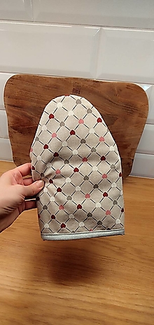 Úžitkový textil - Kuchynské rukavice s magnetom/chňapky "srdiečka" - 16337211_