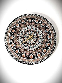 Hodiny - Mandala nástenné hodiny RETRO - 16335913_