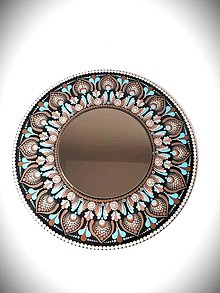 Zrkadlá - Zrkadlo na zavesenie Mandala retro - 16336595_