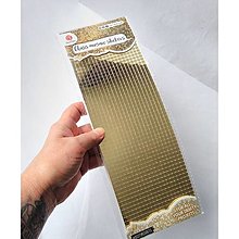 Papier - Samolepiaca mozaika-zlatá - 16334929_