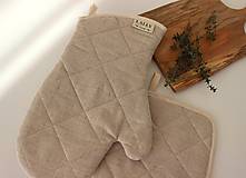 Úžitkový textil - set rukavica+chňapka LINEN - 16341435_