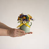  - Zelený džbánik s pokrievkou zo sušených kvetov - 16341634_