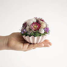 Dekorácie - Jarná bábovka z pastelových kvetov  (Ružová) - 16341669_
