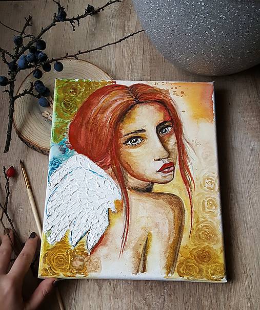 Anjel nádeje- obraz na plátne