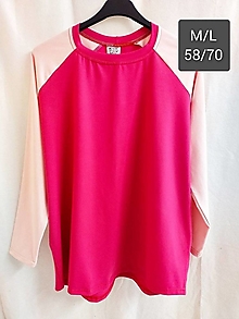 Topy, tričká, tielka - Dámské triko tm. růžové -M/L - 16339675_