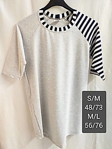 Topy, tričká, tielka - Dámské triko šedé -S/M, M/L - 16339677_