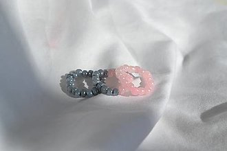 Prstene - Set prstienkov - ružová - 16341111_