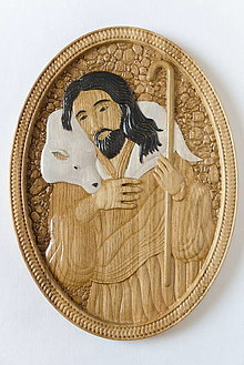 Dekorácie - Obraz Ježiš a baránok - 16341203_