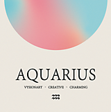 Grafika - Aquarius/Vodnár art print - astrologické znamenie - 16342136_