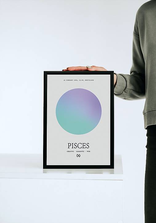 Pisces/Ryby art print - astrologické znamenie