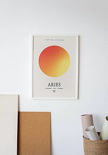 Grafika - Aries/Baran art print - astrologické znamenie - 16342068_