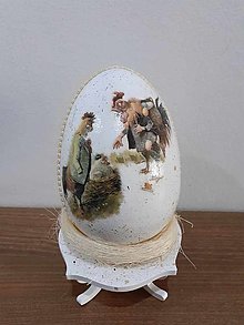 Dekorácie - Veľkonočné vajíčko na stojane - 16343283_