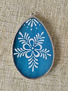 Dekorácie - Kraslica vzor 2. kvet (Modrá) - 16343964_
