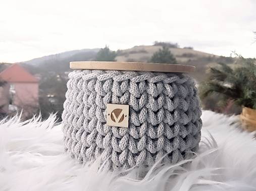 Úložné priestory & Organizácia - Košík s bambusovym krytom (Farba na želanie) - 16343472_