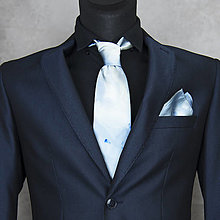 Pánske doplnky - SET Hodvábna kravata + vreckovka LIMIT_06, ručná výroba - 16342781_