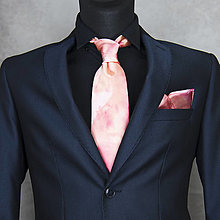 Pánske doplnky - SET Hodvábna kravata + vreckovka LIMIT_07, ručná výroba - 16342809_