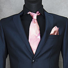 Pánske doplnky - SET Hodvábna kravata + vreckovka LIMIT_08, ručná výroba - 16342825_
