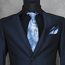 Pánske doplnky - SET Hodvábna kravata + vreckovka LIMIT_12, ručná výroba - 16342947_