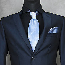 Pánske doplnky - SET Hodvábna kravata + vreckovka LIMIT_13, ručná výroba - 16342981_