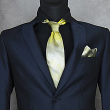 Pánske doplnky - SET Hodvábna kravata + vreckovka LIMIT_14, ručná výroba - 16342999_