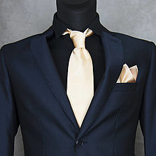 Pánske doplnky - SET Hodvábna kravata + vreckovka LIMIT_19, ručná výroba - 16343124_