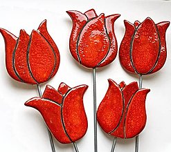 Dekorácie - Keramický tulipán - zápich - 16344039_
