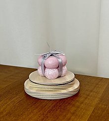 Darčeky pre svadobčanov - Svadobná sviečka - mini bubble so stuhou - 16344458_