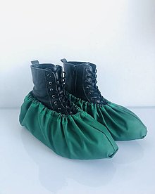 Ponožky, pančuchy, obuv - Návleky na topánky / alpine zelená - 16342528_