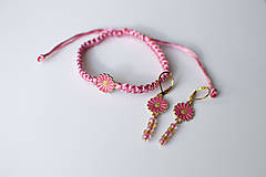 Sady šperkov - Ružové kvety - 16343703_