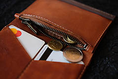 Pánske tašky - Univerzálna kožená peňaženka, pánska, knihového typu - 16346888_