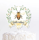 Dekorácie - Zápich do torty Včela - 16347186_