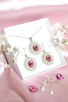 Sady šperkov - Ručne šitý set šperkov “Mini” ružový - 16346108_