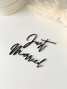Dekorácie - Dekorácia na tortu - Just married - 16347859_